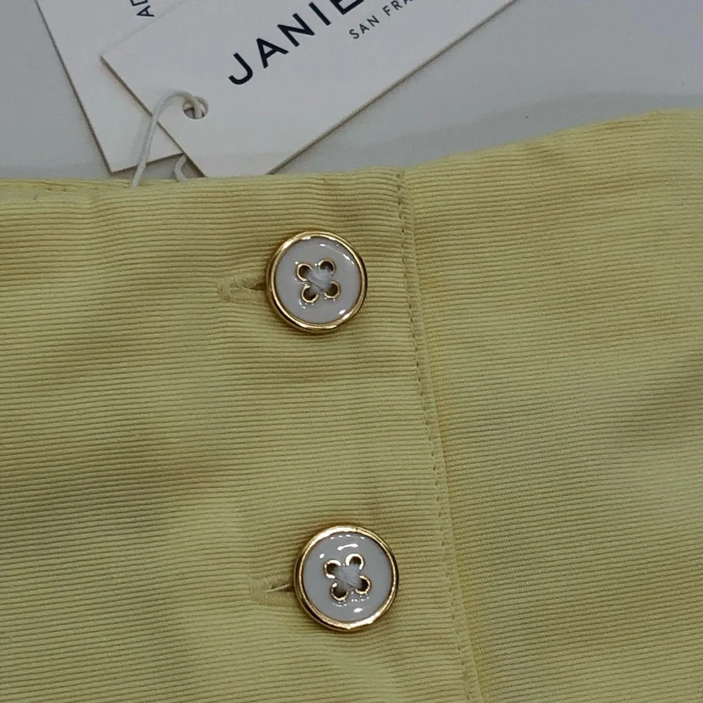 Janie and Jack Toddler Shorts Size 4T Yellow Adjustable Waist - Picture 3 of 7
